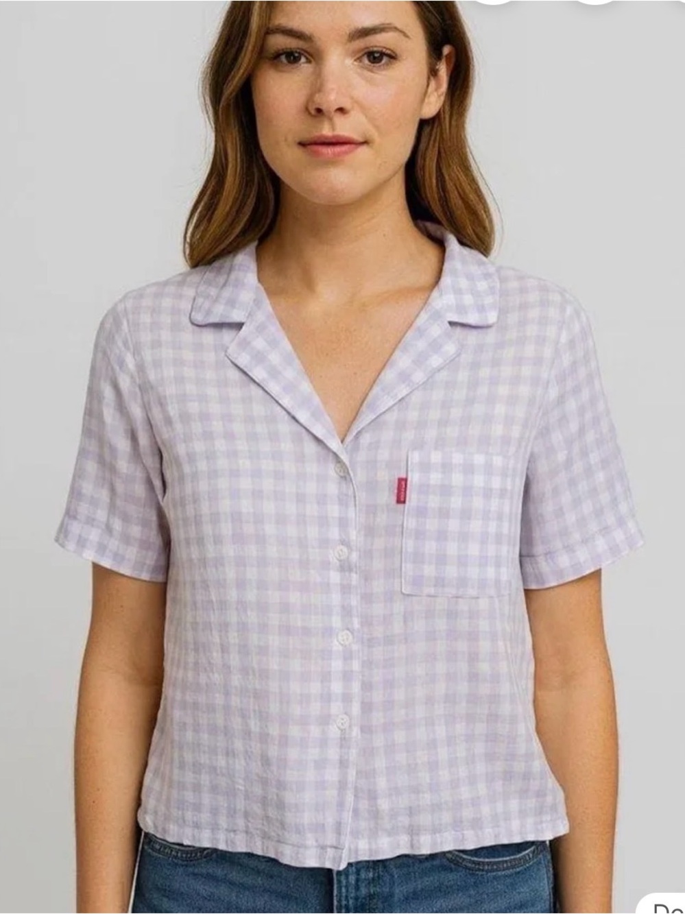 Levi's Lavender Gingham Short-Sleeve Shirt